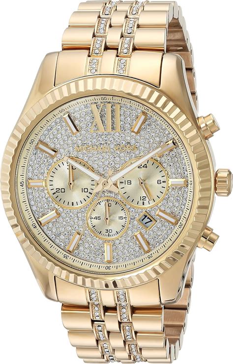 michael kors gold watch men's|Michael Kors diamond watch men's.